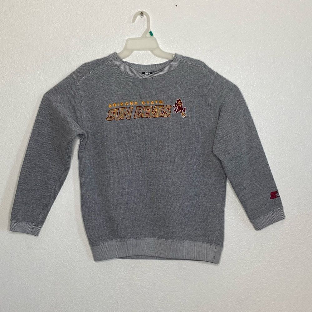STARTER Men’s Arizona State SUN DEVILS Gray Sweatshirt Size M